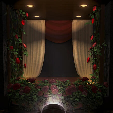 Stage with spotlight